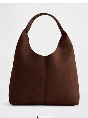 GAP Mini Suede Hobo Vegan Handbag- In Chocolate